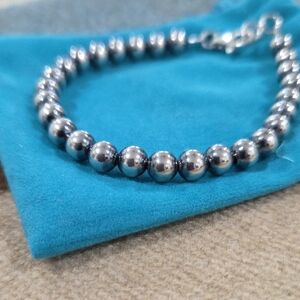 Elegant Silver Beaded Bracelet
